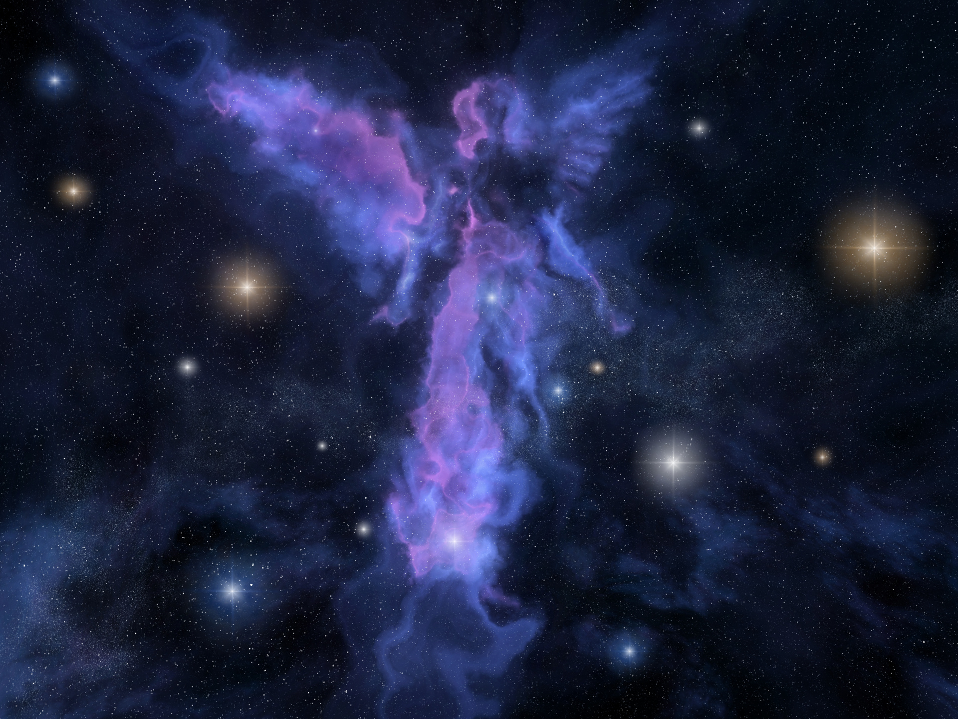 Angel shaped nebula